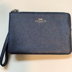 Blue Coach Wristlet